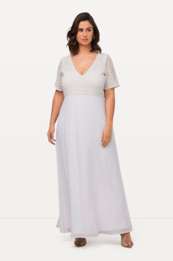Plus size veliki brojevi Haljina kratkih rukava A kroja za punije