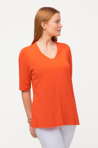 Plus size veliki brojevi Majica polu rukava V ovratnika za punije