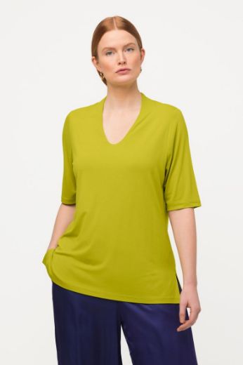 Plus size veliki brojevi Majica polu rukava V ovratnika za punije