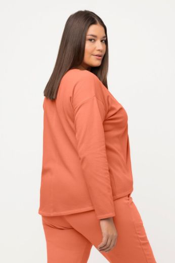 Plus size veliki brojevi Majica dugih rukava V ovratnika za punije