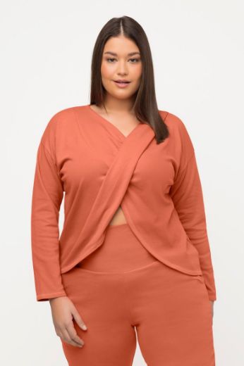 Plus size veliki brojevi Majica dugih rukava V ovratnika za punije