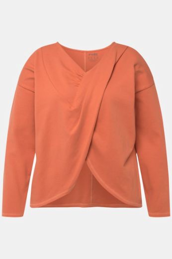 Plus size veliki brojevi Majica dugih rukava V ovratnika za punije