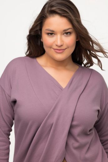 Plus size veliki brojevi Majica dugih rukava V ovratnika za punije