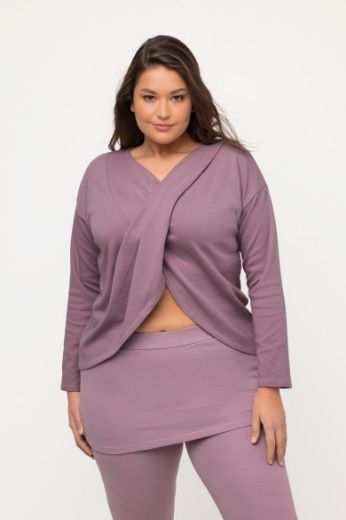 Plus size veliki brojevi Majica dugih rukava V ovratnika za punije