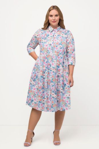 Plus size veliki brojevi Haljina 3/4 rukava A kroja za punije