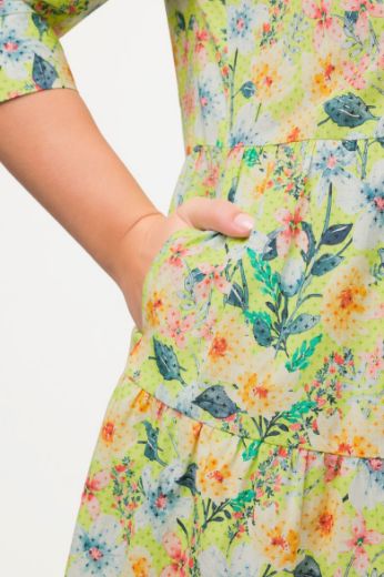 Plus size veliki brojevi Haljina 3/4 rukava A kroja za punije