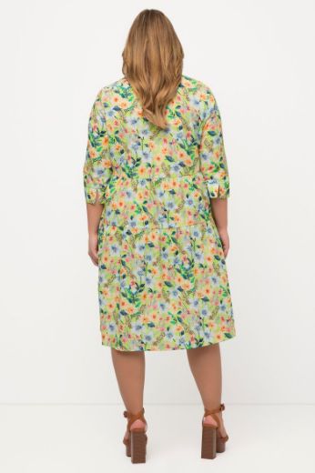 Plus size veliki brojevi Haljina 3/4 rukava A kroja za punije