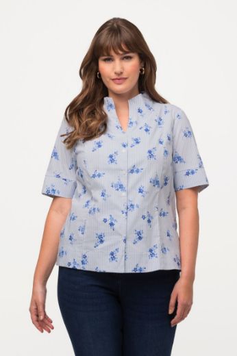 Plus size veliki brojevi Bluza polu rukava cvjetnog uzorka za punije
