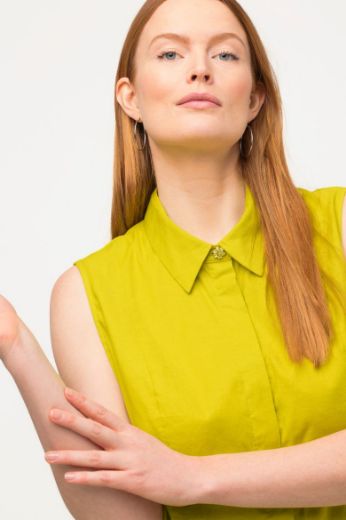 Plus size veliki brojevi Bluza bez rukava lanena dužeg kroja za punije