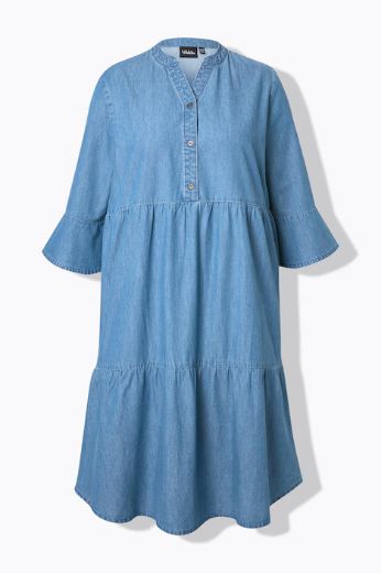 Plus size veliki brojevi Haljina 3/4 rukava A kroja za punije