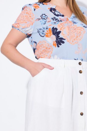 Plus size veliki brojevi Suknja traper duži model na kopčanje za punije