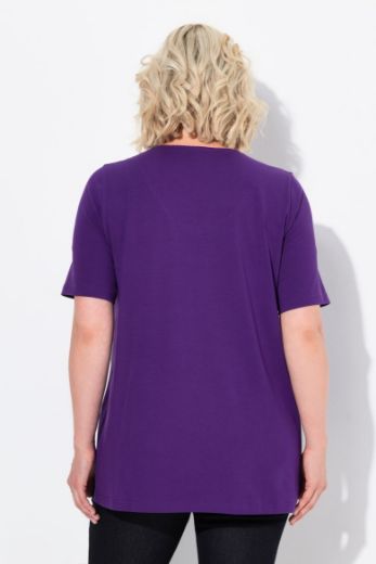 Plus size veliki brojevi Majica A kroj V ovratnik za punije