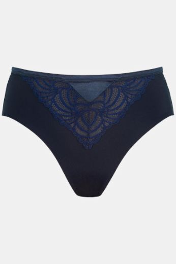 Plus size veliki brojevi Gaćice od mikrofibre s dodatkom ukrasne čipke za punije
