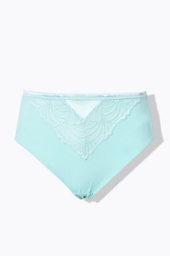 Plus size veliki brojevi Gaćice od mikrofibre s dodatkom ukrasne čipke za punije