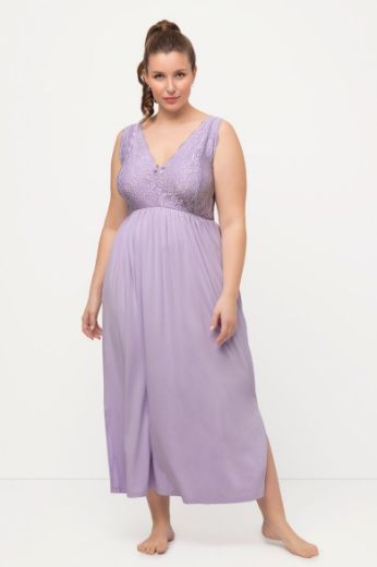 Plus size veliki brojevi Spavaćica bez rukava s čipkastim detaljima za punije