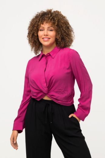 Plus size veliki brojevi Bluza dugih rukava kraćeg kroja za punije