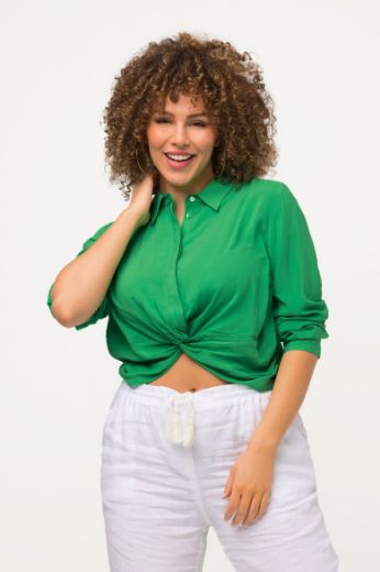Plus size veliki brojevi Bluza dugih rukava kraćeg kroja za punije