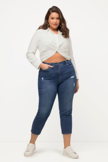 Plus size veliki brojevi Bluza dugih rukava kraćeg kroja za punije