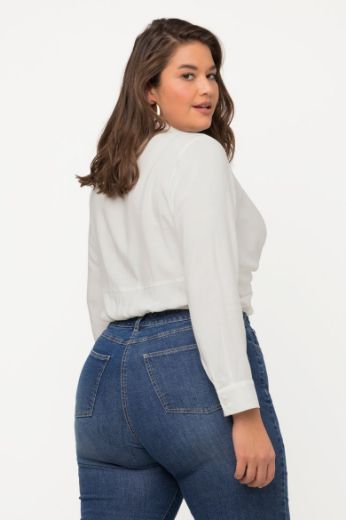 Plus size veliki brojevi Bluza dugih rukava kraćeg kroja za punije