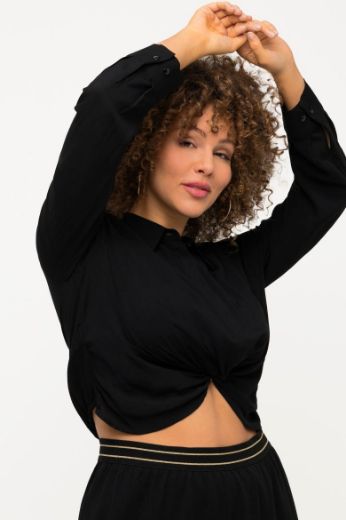 Plus size veliki brojevi Bluza dugih rukava kraćeg kroja za punije