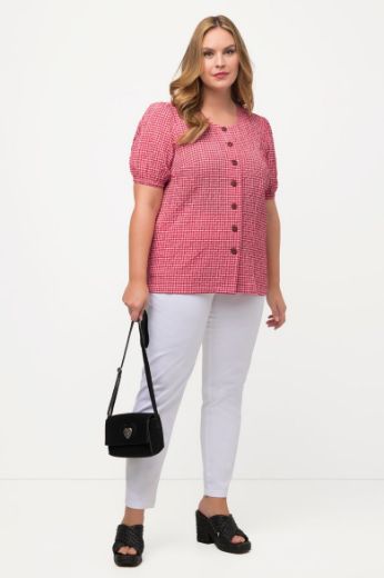 Plus size veliki brojevi Bluza kratkih rukava okruglog ovratnika za punije
