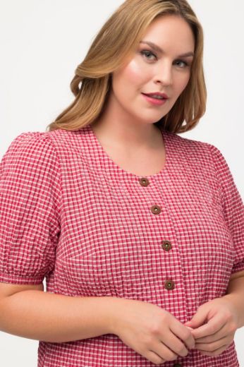 Plus size veliki brojevi Bluza kratkih rukava okruglog ovratnika za punije