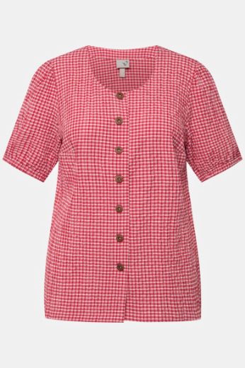 Plus size veliki brojevi Bluza kratkih rukava okruglog ovratnika za punije
