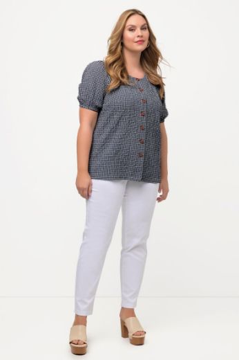 Plus size veliki brojevi Bluza kratkih rukava okruglog ovratnika za punije