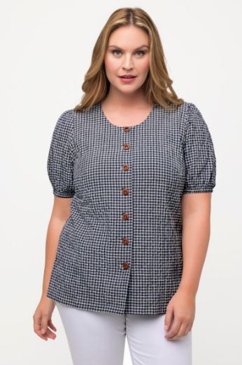 Plus size veliki brojevi Bluza kratkih rukava okruglog ovratnika za punije