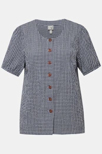 Plus size veliki brojevi Bluza kratkih rukava okruglog ovratnika za punije