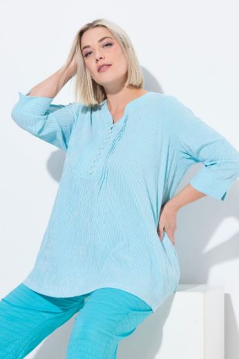 Plus size veliki brojevi Bluza 3/4 rukavi s gumbićima za punije