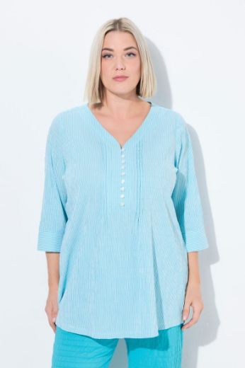 Plus size veliki brojevi Bluza 3/4 rukavi s gumbićima za punije