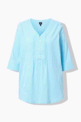 Plus size veliki brojevi Bluza 3/4 rukavi s gumbićima za punije