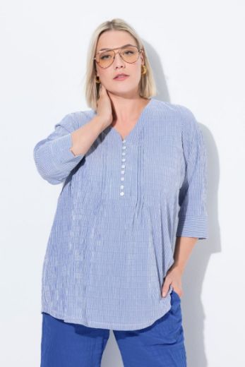 Plus size veliki brojevi Bluza 3/4 rukavi s gumbićima za punije