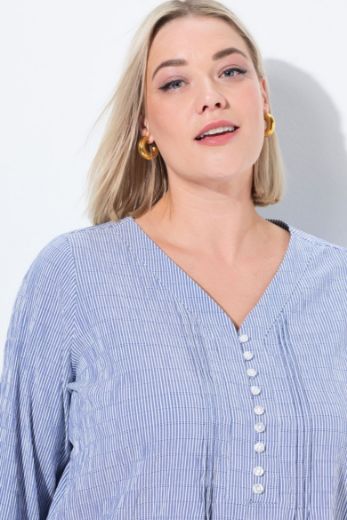 Plus size veliki brojevi Bluza 3/4 rukavi s gumbićima za punije