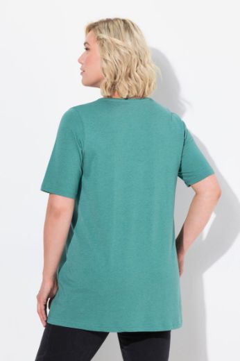 Plus size veliki brojevi Majica s naborima duži model za punije