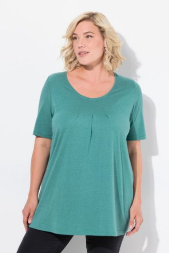 Plus size veliki brojevi Majica s naborima duži model za punije
