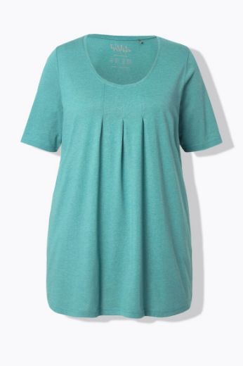 Plus size veliki brojevi Majica s naborima duži model za punije