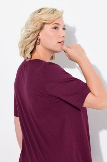 Plus size veliki brojevi Majica s naborima duži model za punije