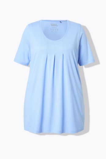 Plus size veliki brojevi Majica s naborima duži model za punije