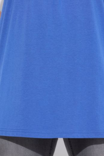 Plus size veliki brojevi Majica s naborima duži model za punije
