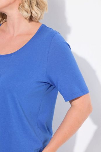 Plus size veliki brojevi Majica s naborima duži model za punije