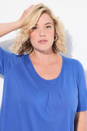 Plus size veliki brojevi Majica s naborima duži model za punije