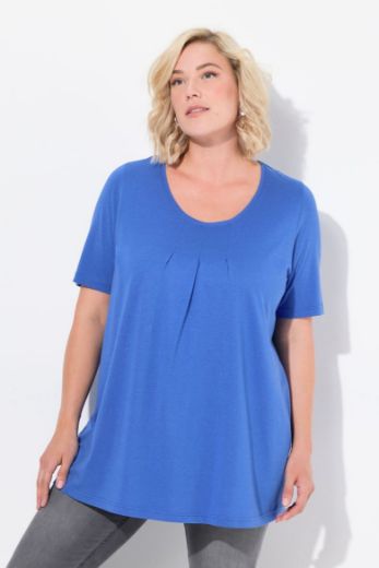 Plus size veliki brojevi Majica s naborima duži model za punije