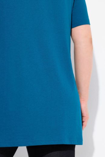 Plus size veliki brojevi Majica s naborima duži model za punije