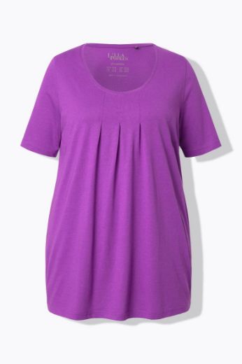 Plus size veliki brojevi Majica s naborima duži model za punije