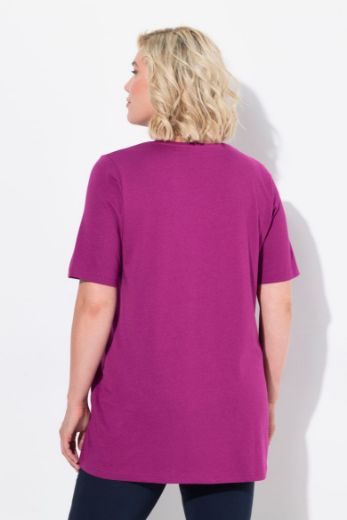 Plus size veliki brojevi Majica s naborima duži model za punije