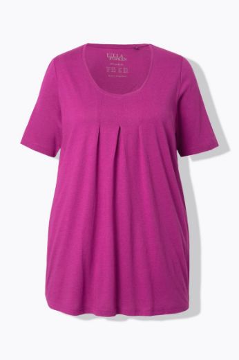 Plus size veliki brojevi Majica s naborima duži model za punije
