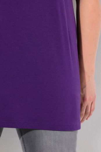 Plus size veliki brojevi Majica s naborima duži model za punije