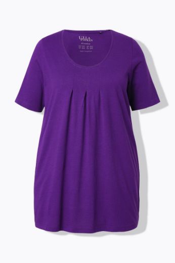 Plus size veliki brojevi Majica s naborima duži model za punije